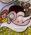 花と裸のおむつ 1932 年キュビズム パブロ・ピカソ